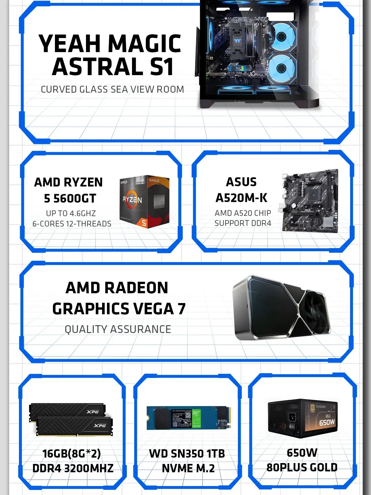 YEAH MAGIC Gaming Desktop AMD Ryzen - Image 2