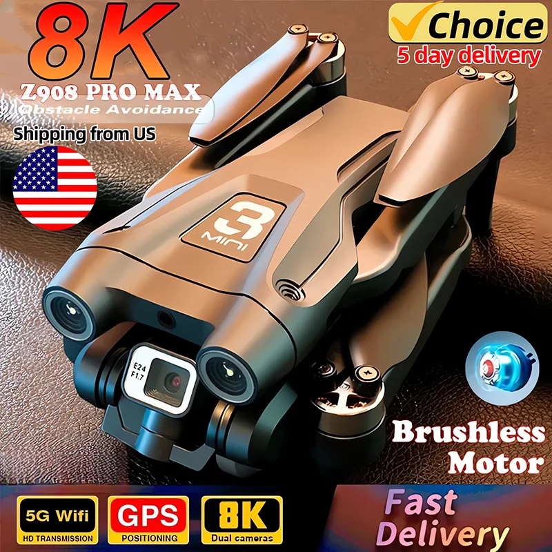Z908 Pro Max GPS Drone Brushless 8K HD Dual Camera - Image 2