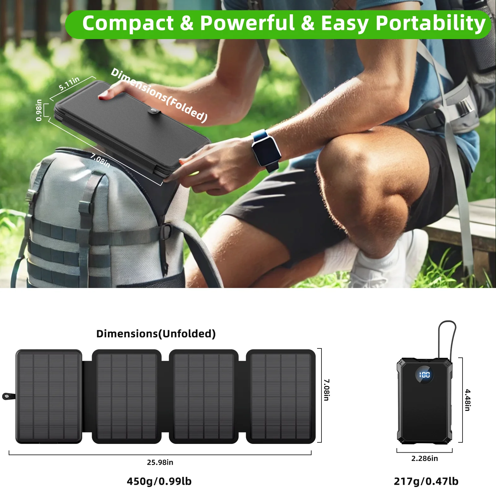 15W Magnetic Wireless 10000mAh Solar Power - Image 2