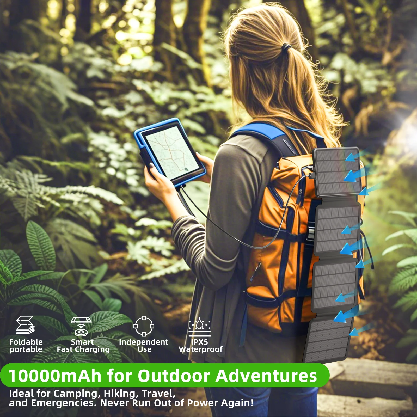 15W Magnetic Wireless 10000mAh Solar Power - Image 5